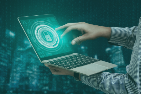Illustration representing digital security
